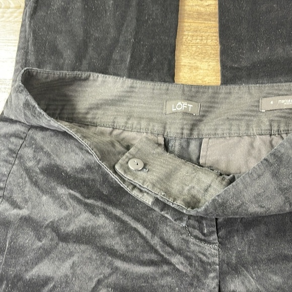 The Loft Women’s Black Velvet Marisa Skinny Pants, size 4 - Picture 4 of 11